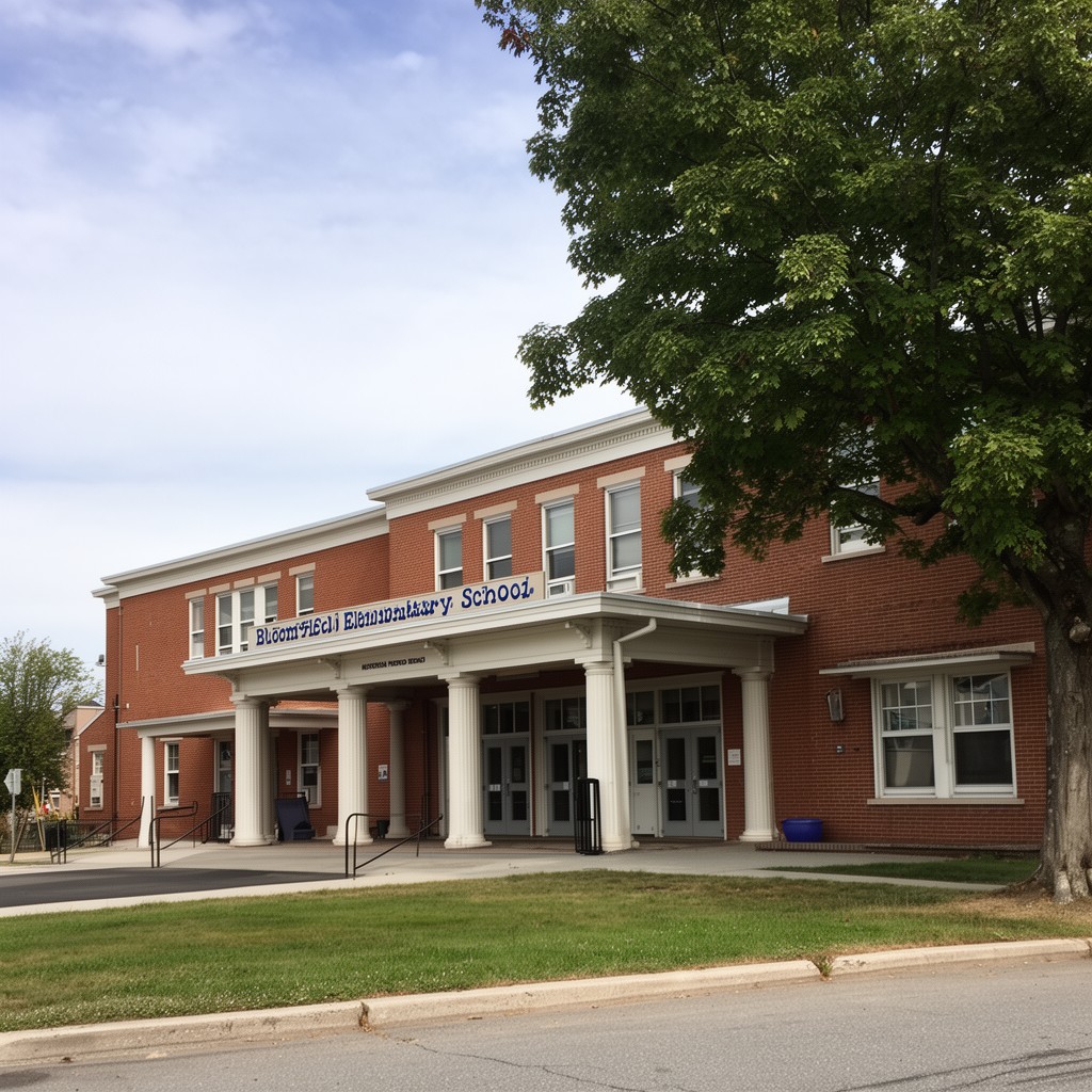 AI-generated illustration of Bloomfield Elementary School