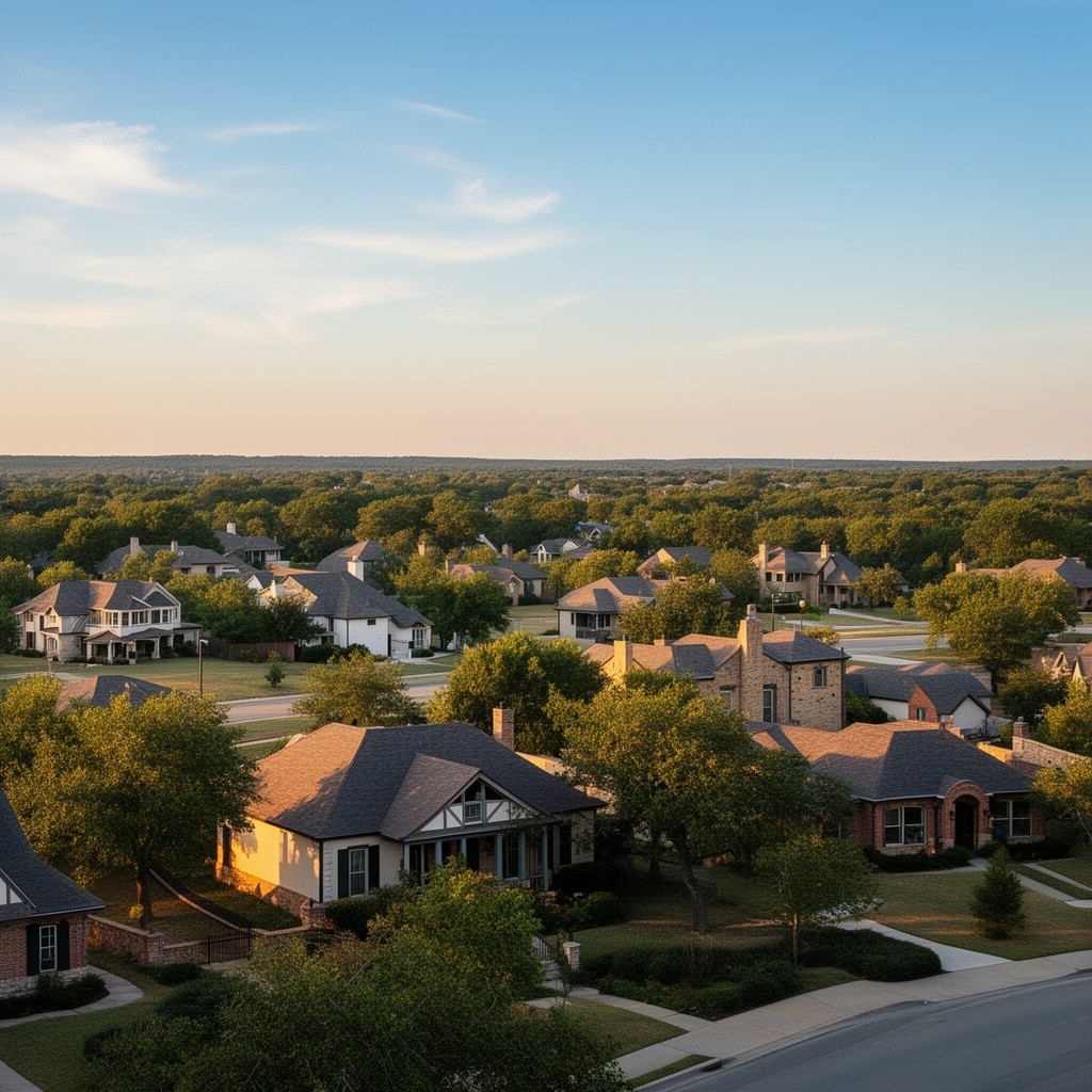 AI-generated illustration of Town of Double Oak, Texas
