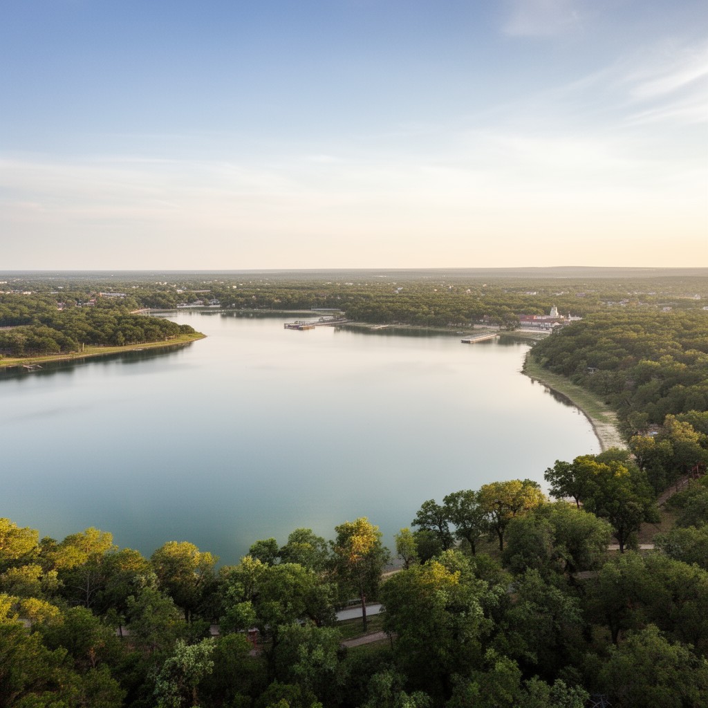 AI-generated illustration of Ray Roberts Lake