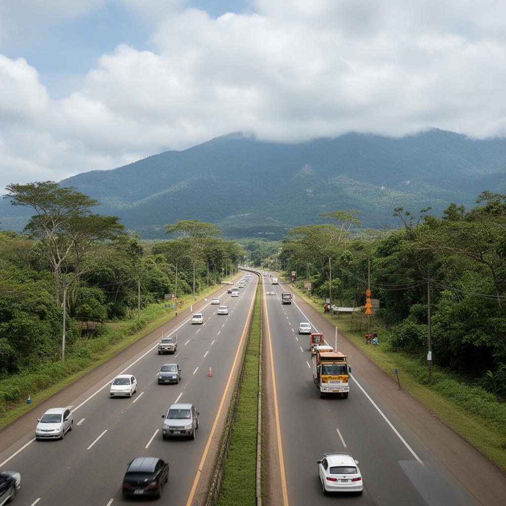 AI-generated illustration of Nicaraguan Highway CA-1