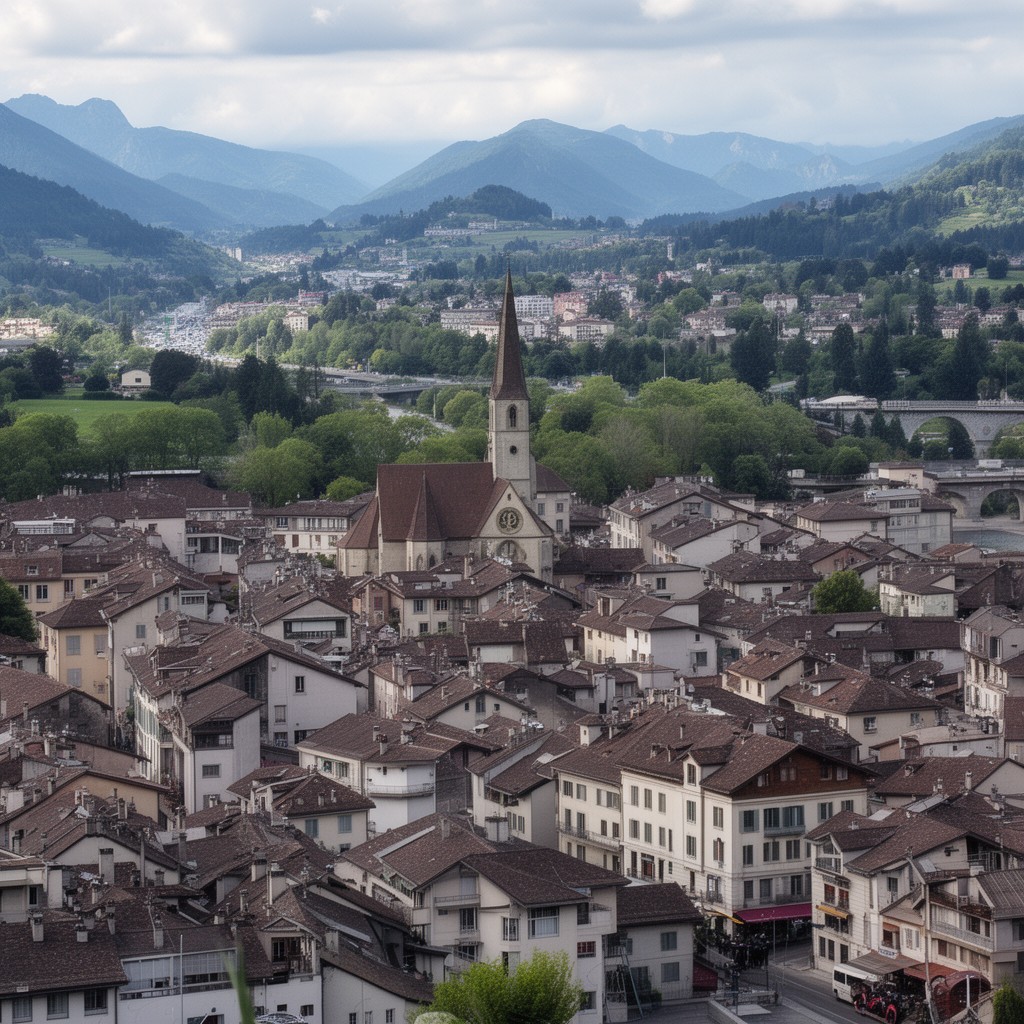 AI-generated illustration of Saint-Julien-en-Genevois