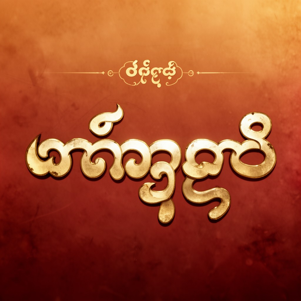 AI-generated illustration of Burmese script