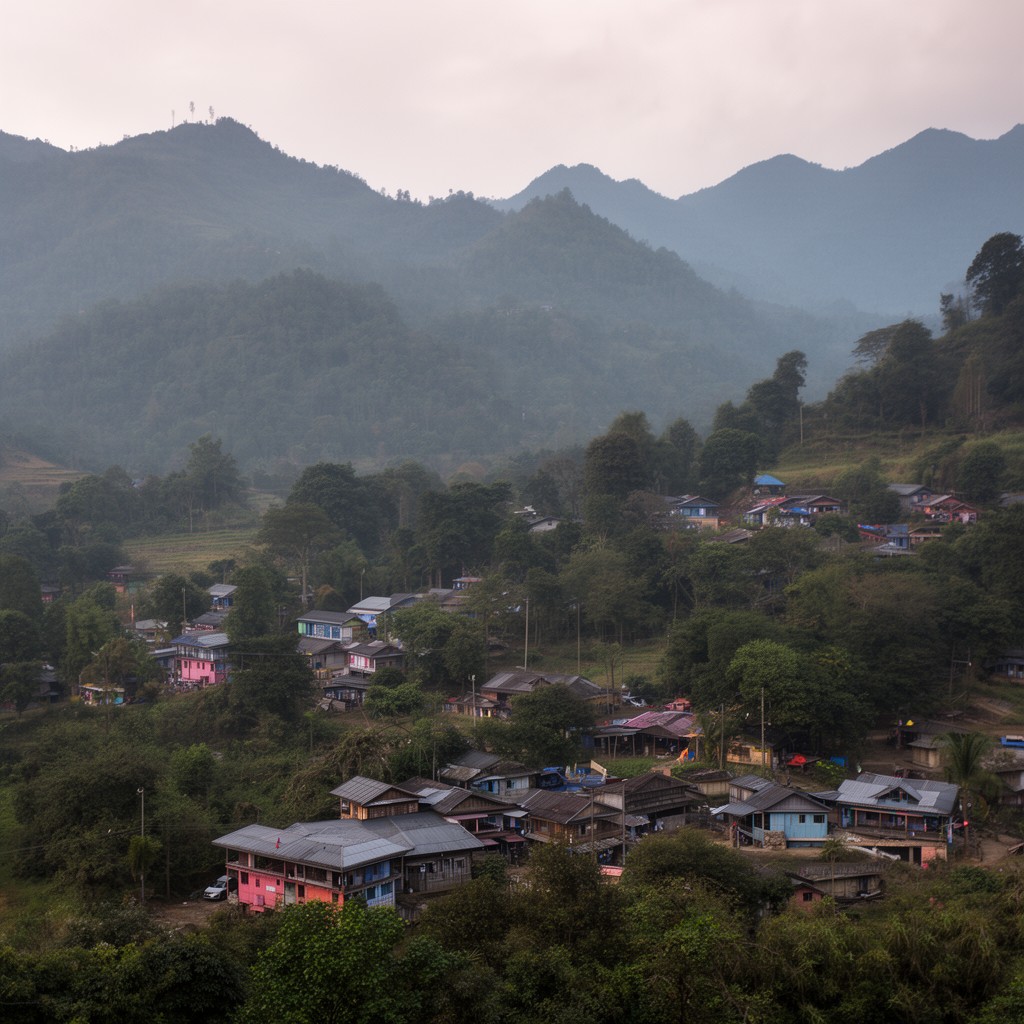 AI-generated illustration of Shan Hills
