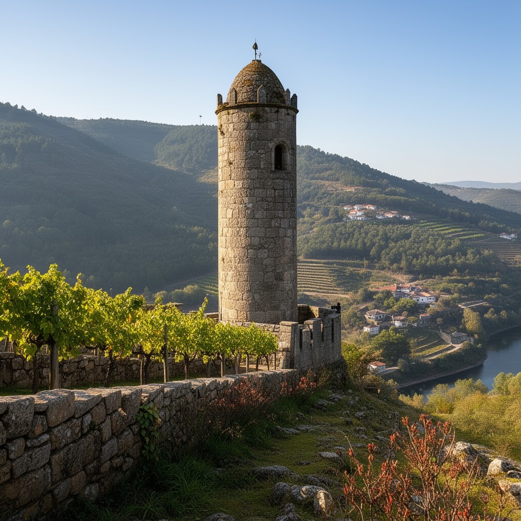 AI-generated illustration of Torre do Pinhão