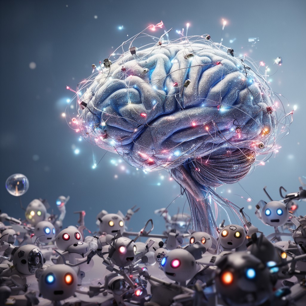 AI-generated illustration of Society of Mind