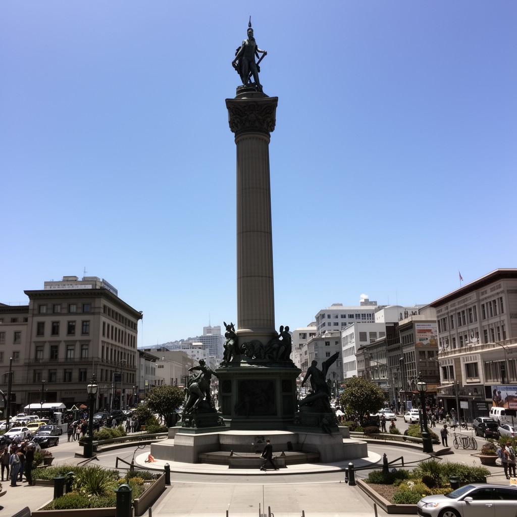 AI-generated illustration of Dewey Monument