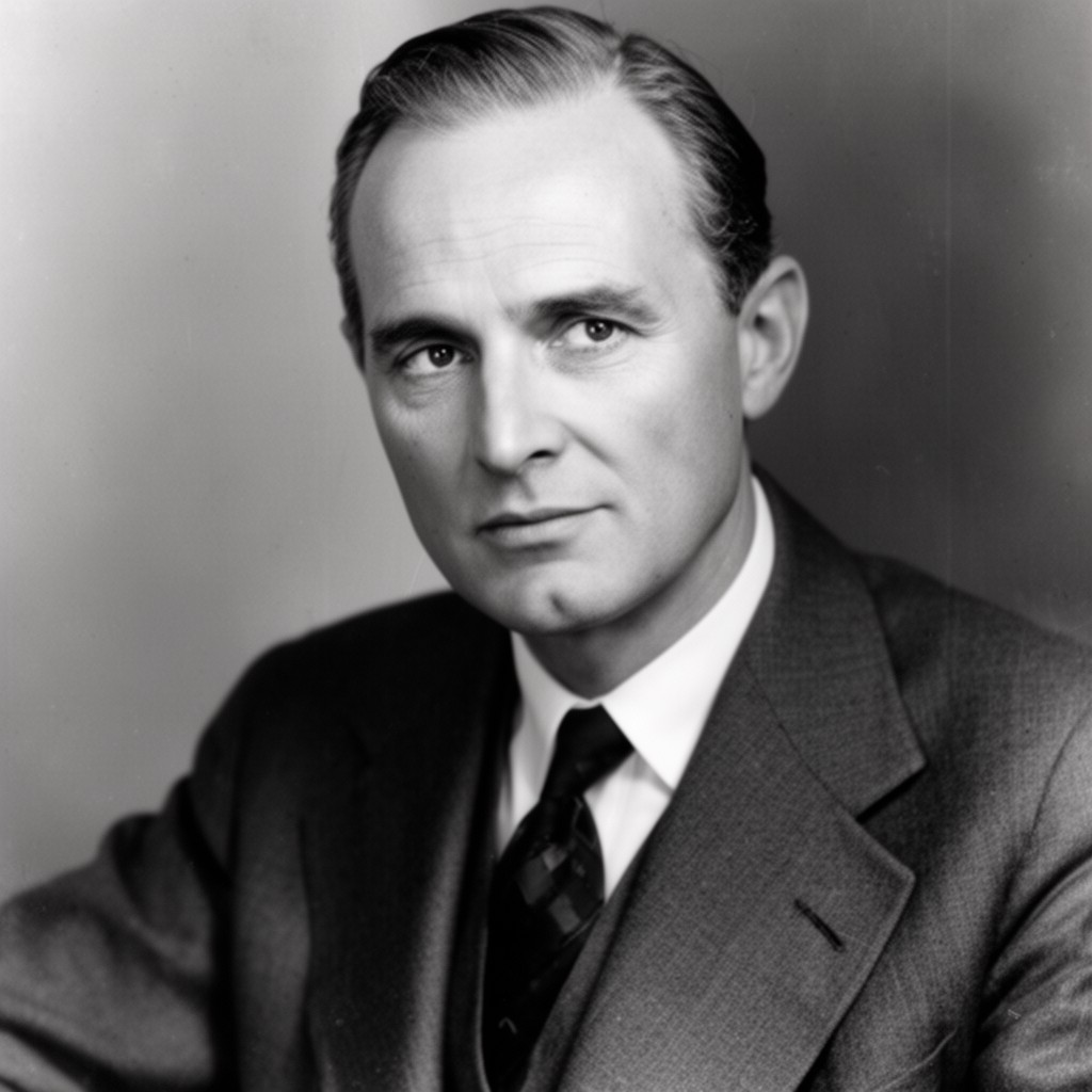 AI-generated illustration of George F. Kennan