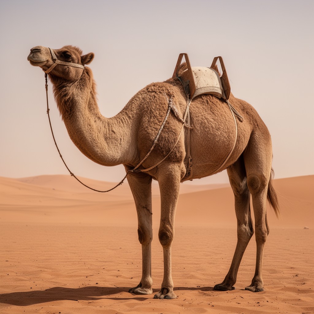 AI-generated illustration of Arabian camel