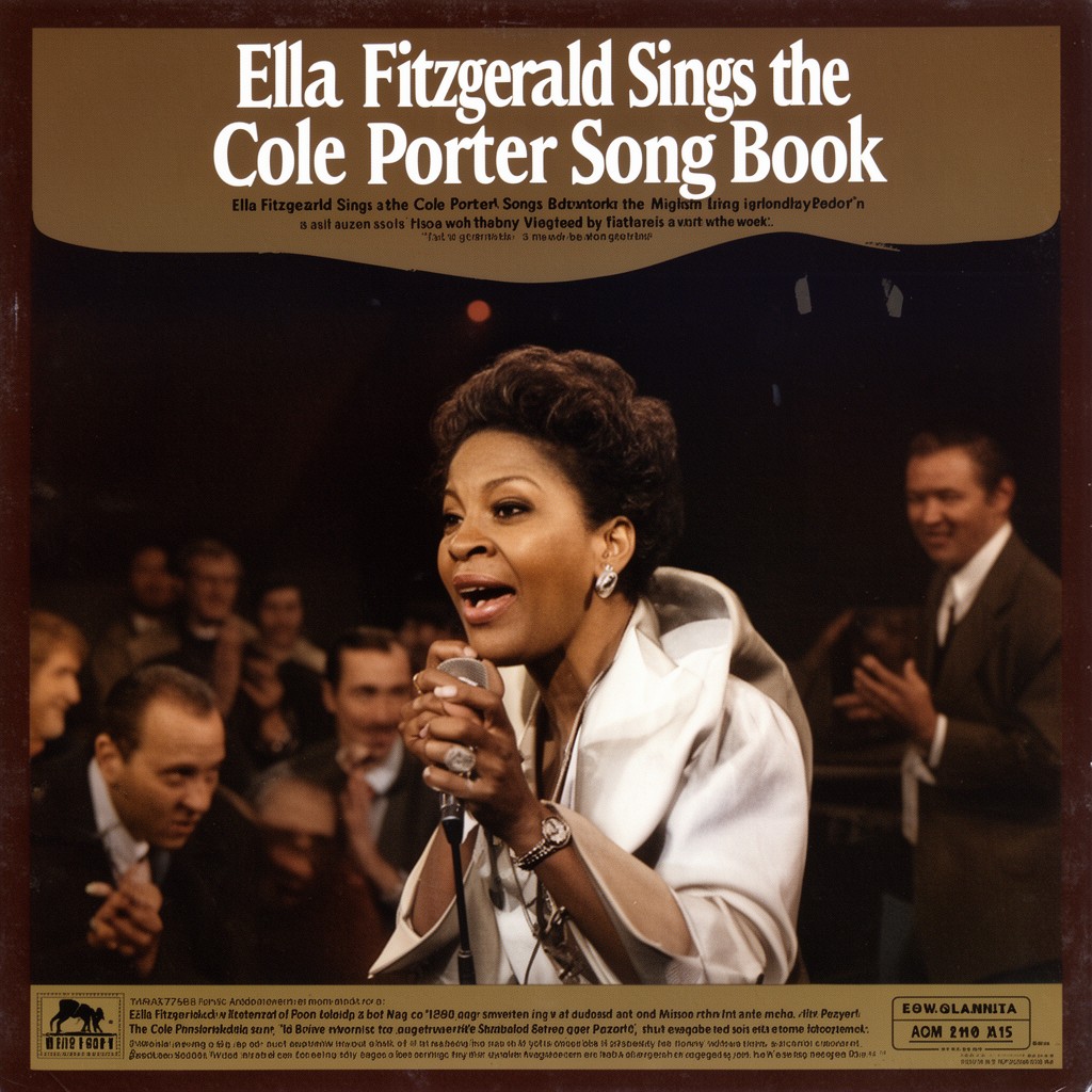 AI-generated illustration of Ella Fitzgerald Sings the Cole Porter Song Book