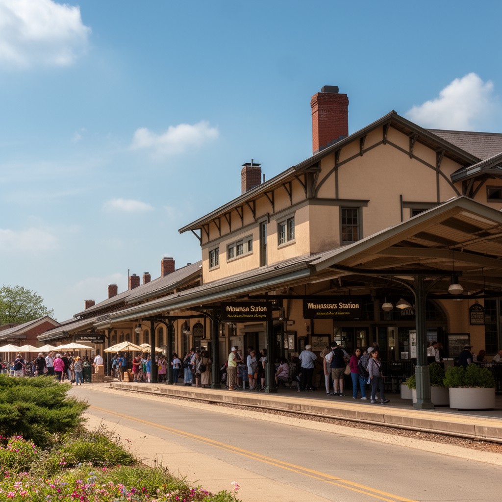 AI-generated illustration of Manassas station