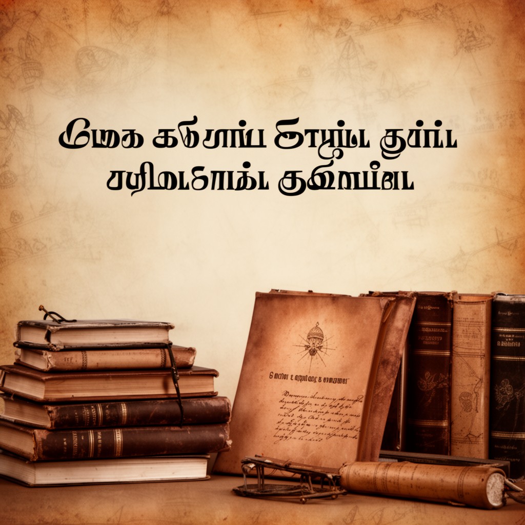 AI-generated illustration of Tamil literature