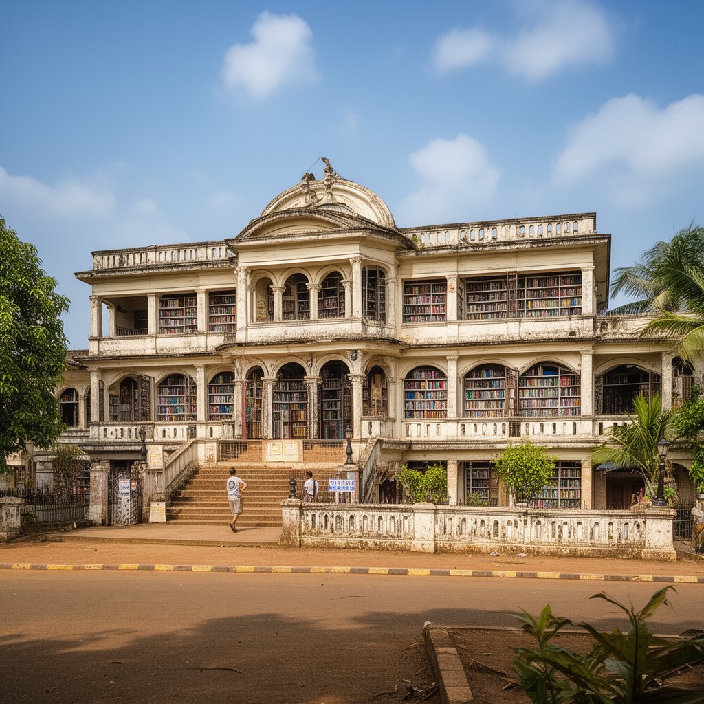 AI-generated illustration of Jaffna Public Library
