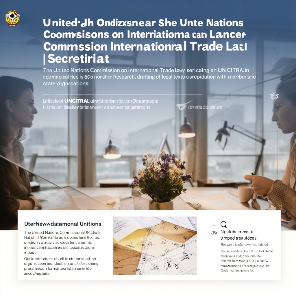 AI-generated illustration of United Nations Commission on International Trade Law Secretariat