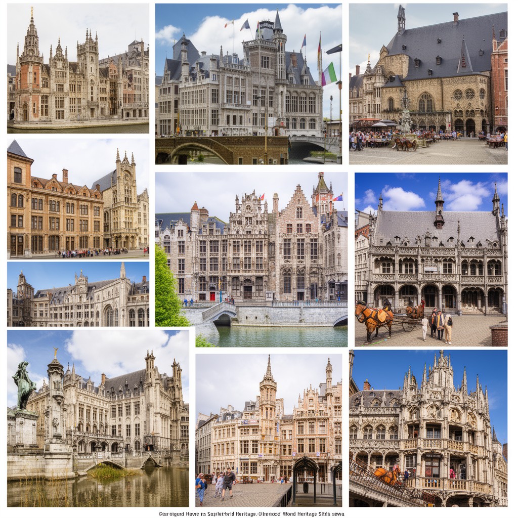 AI-generated illustration of World Heritage Sites in Belgium