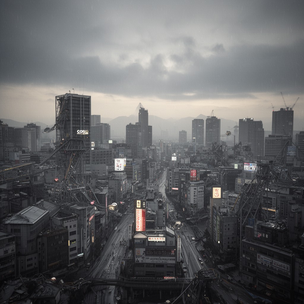 AI-generated illustration of Lost Decades of Japan