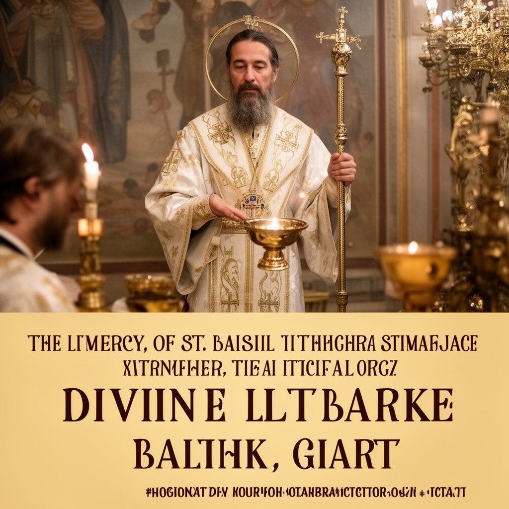 AI-generated illustration of Divine Liturgy of St. Basil the Great