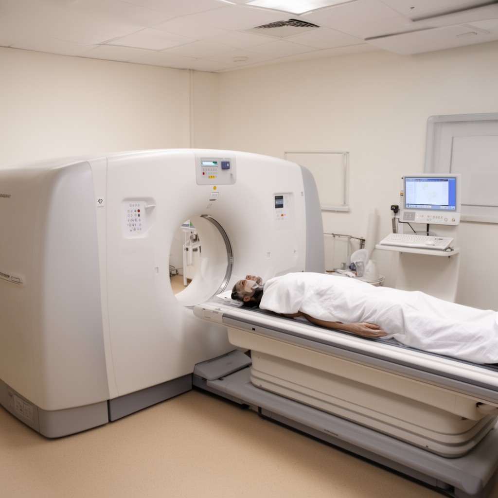AI-generated illustration of CT scanners
