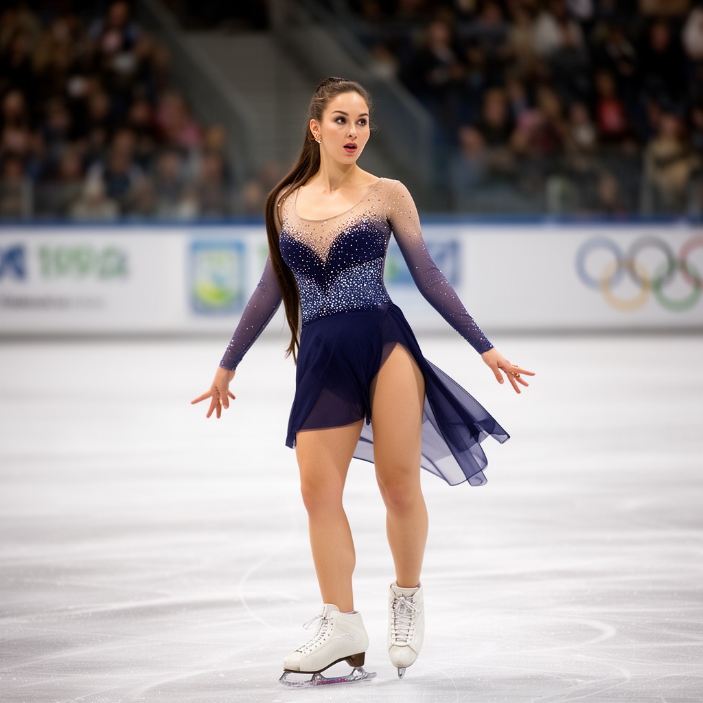 AI-generated illustration of Oksana Baiul