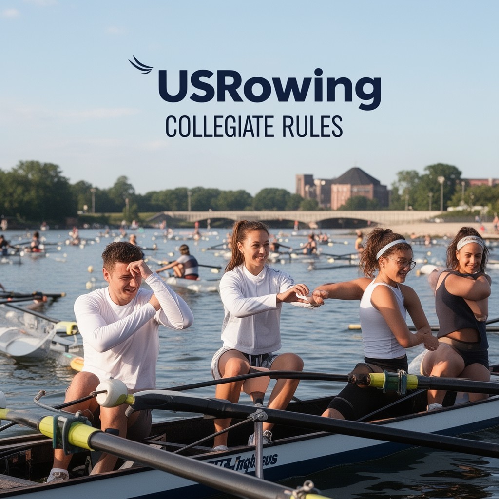 AI-generated illustration of USRowing collegiate rules
