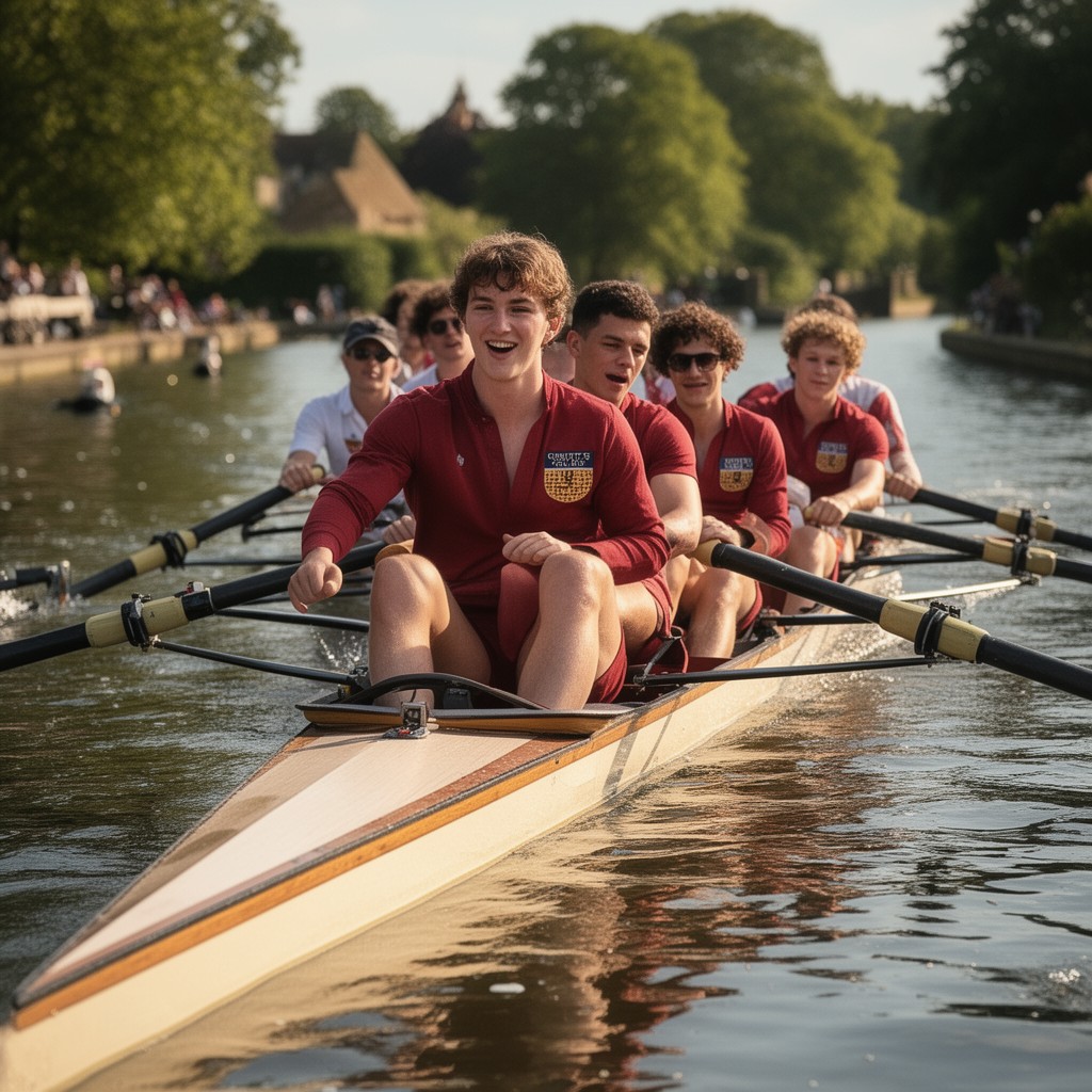 AI-generated illustration of Christ's College Boat Club
