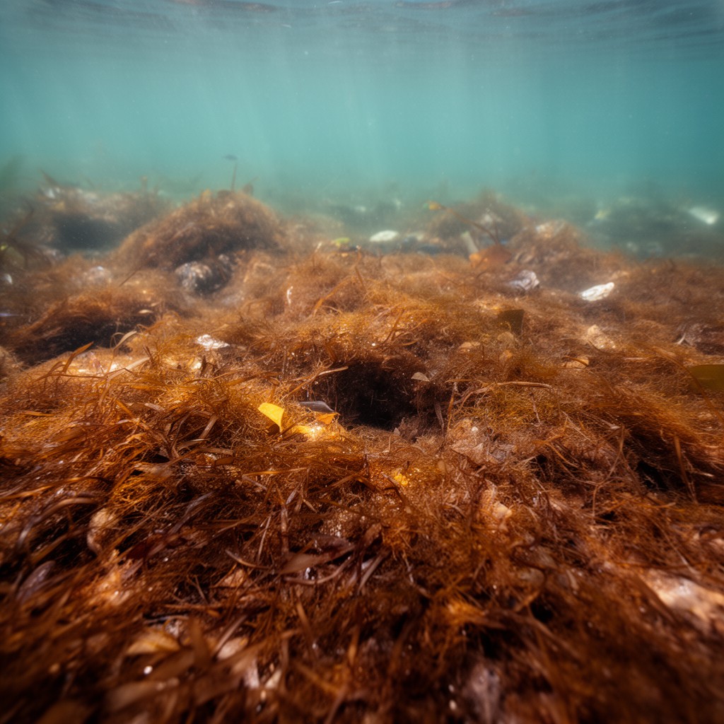 AI-generated illustration of Sargassum natans