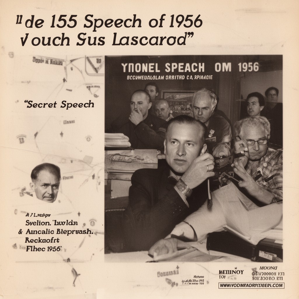 AI-generated illustration of Secret Speech of 1956