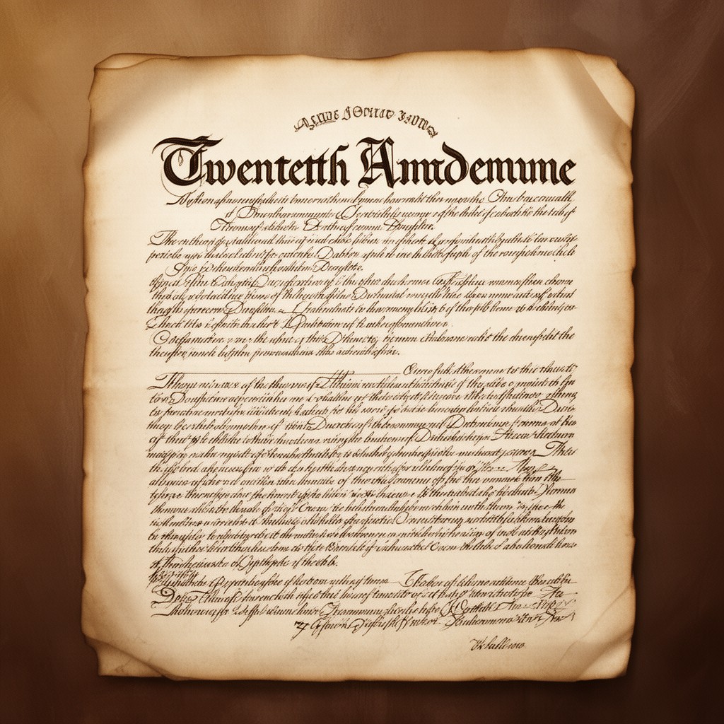 AI-generated illustration of Twentieth Amendment to the United States Constitution