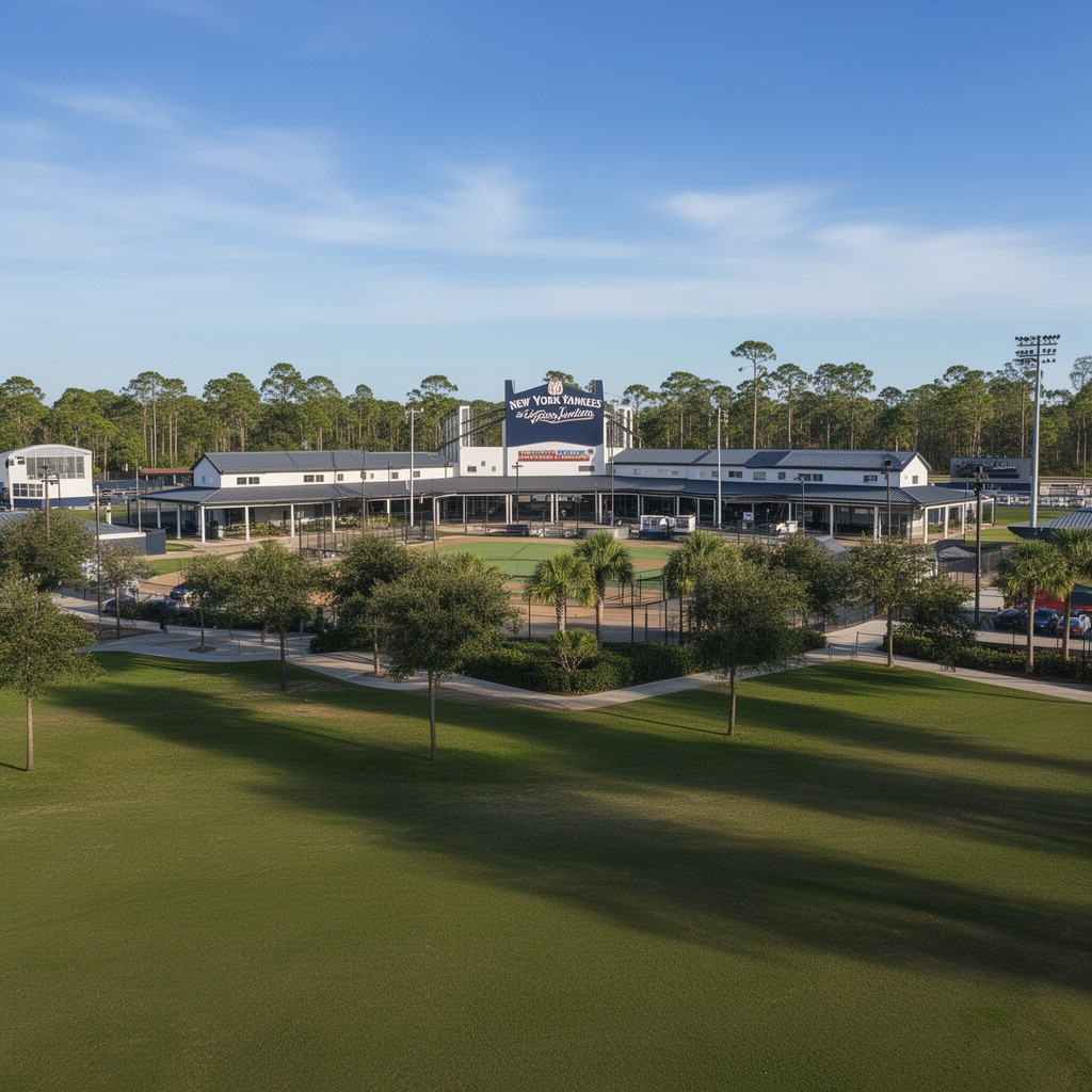 AI-generated illustration of New York Yankees spring training facilities