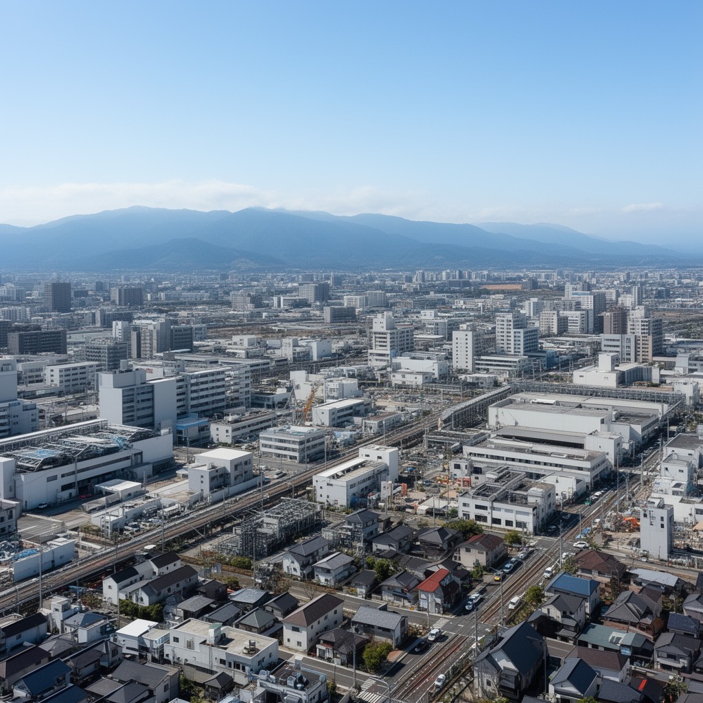AI-generated illustration of Toyota City, Aichi Prefecture, Japan