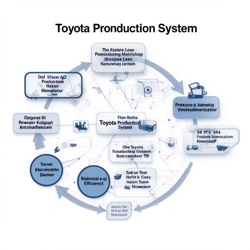 AI-generated illustration of Toyota Production System
