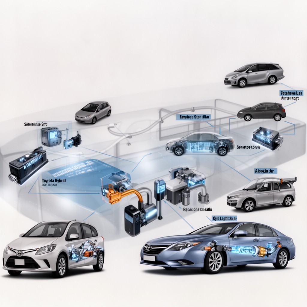 AI-generated illustration of Toyota Hybrid System