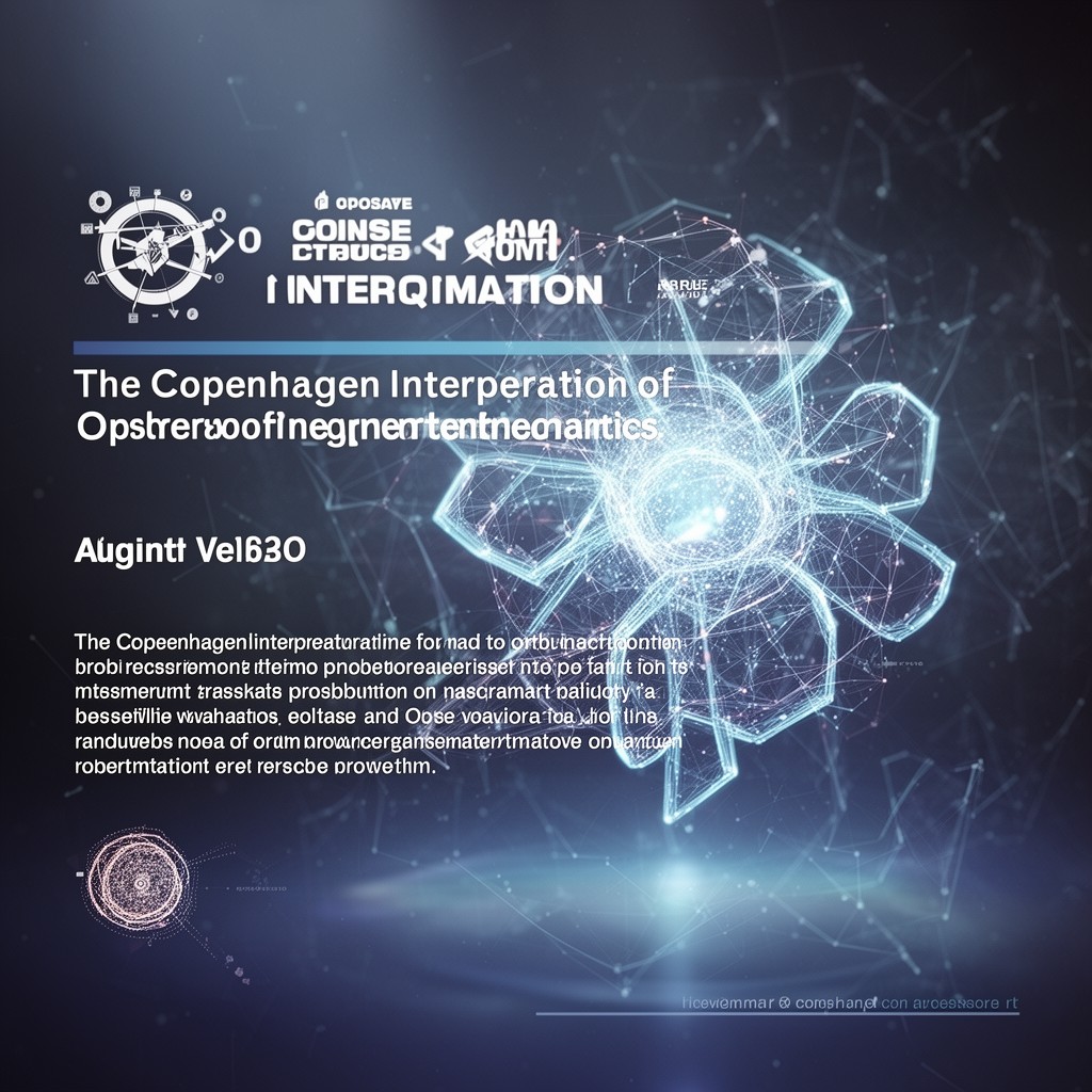 AI-generated illustration of Copenhagen interpretation of quantum mechanics