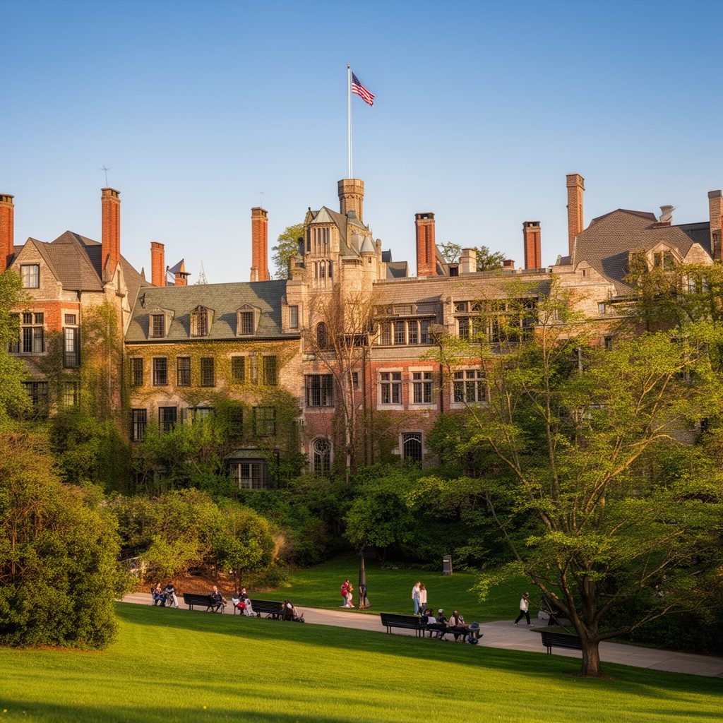AI-generated illustration of Convent of the Sacred Heart, Boston