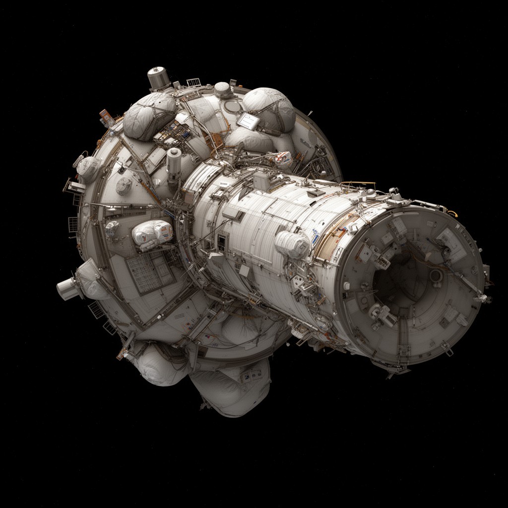AI-generated illustration of Progress spacecraft