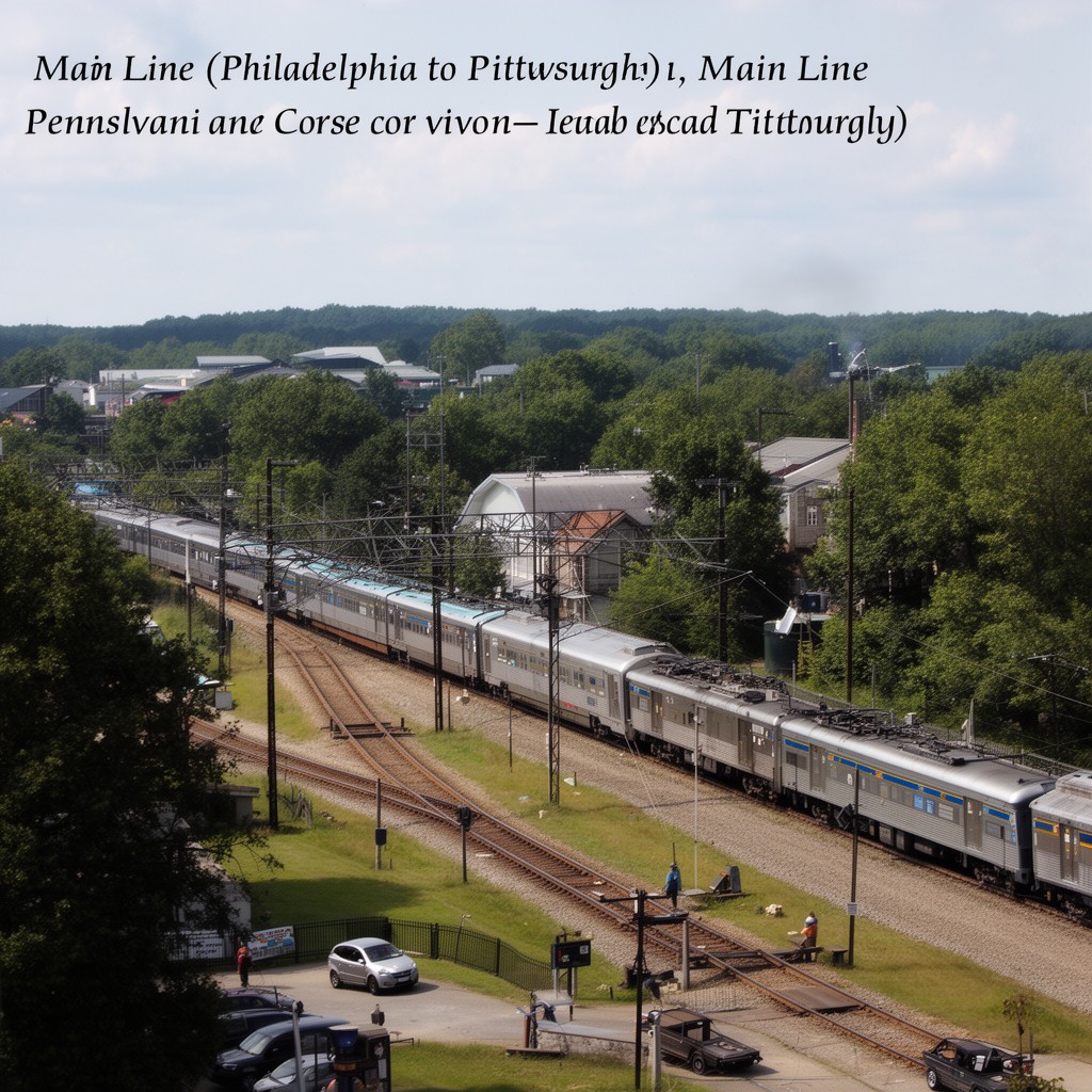 AI-generated illustration of Main Line (Philadelphia to Pittsburgh)