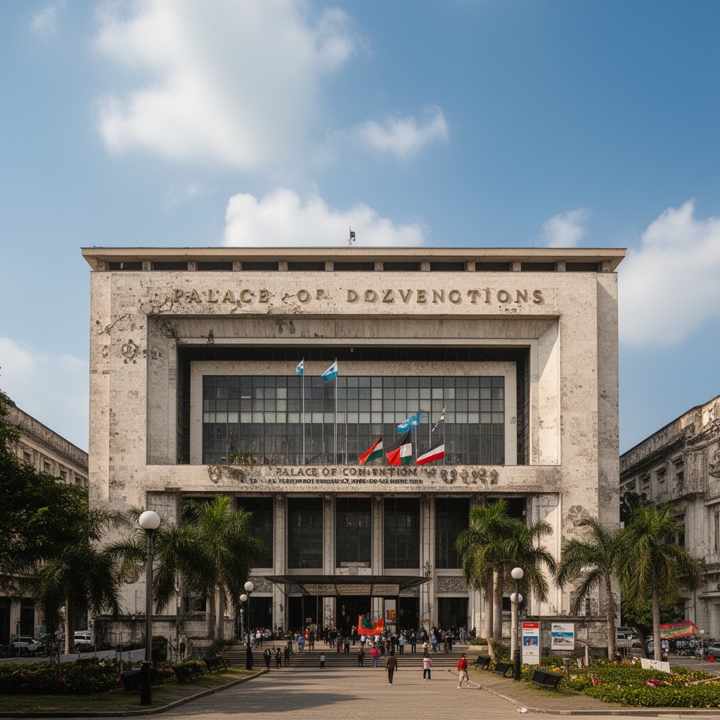 AI-generated illustration of Palace of Conventions, Havana
