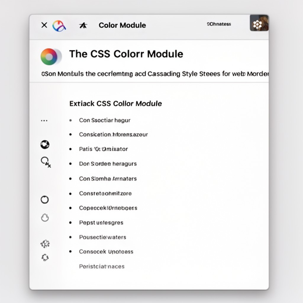 AI-generated illustration of CSS Color Module