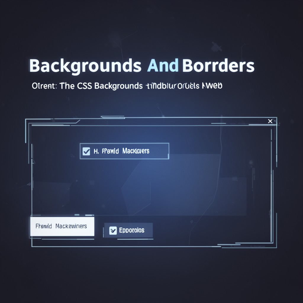 AI-generated illustration of CSS Backgrounds and Borders Module