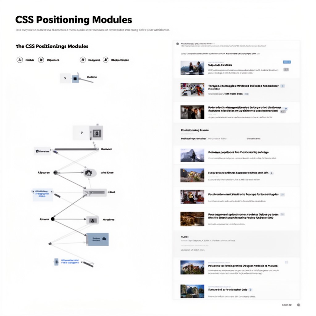 AI-generated illustration of CSS Positioning Module