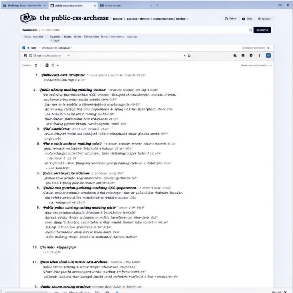 AI-generated illustration of public-css-archive mailing list