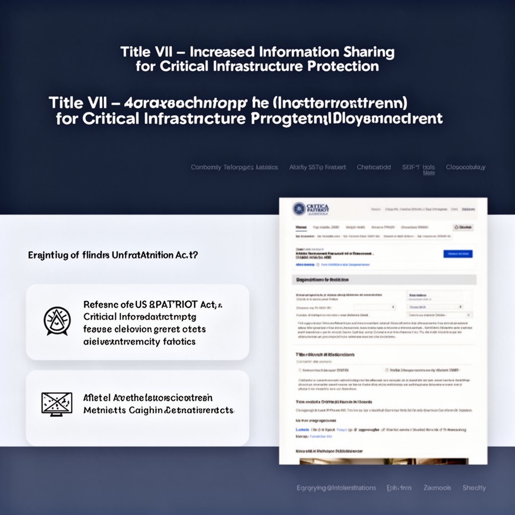 AI-generated illustration of Title VII – Increased Information Sharing for Critical Infrastructure Protection