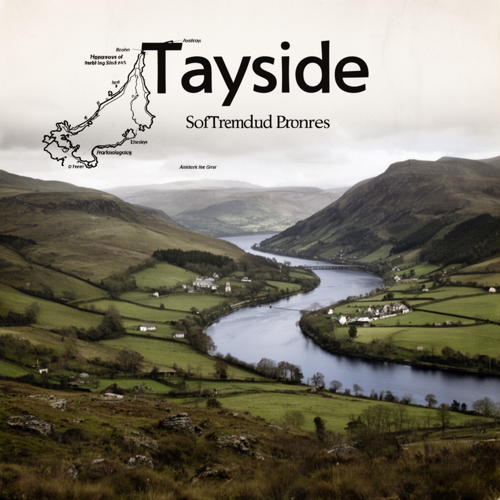 AI-generated illustration of Tayside region (historic)