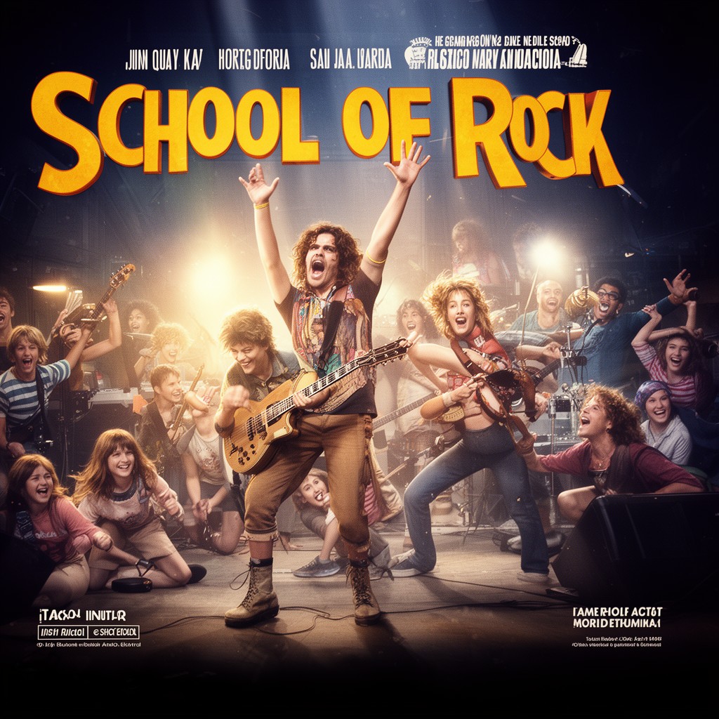 AI-generated illustration of School of Rock (film)