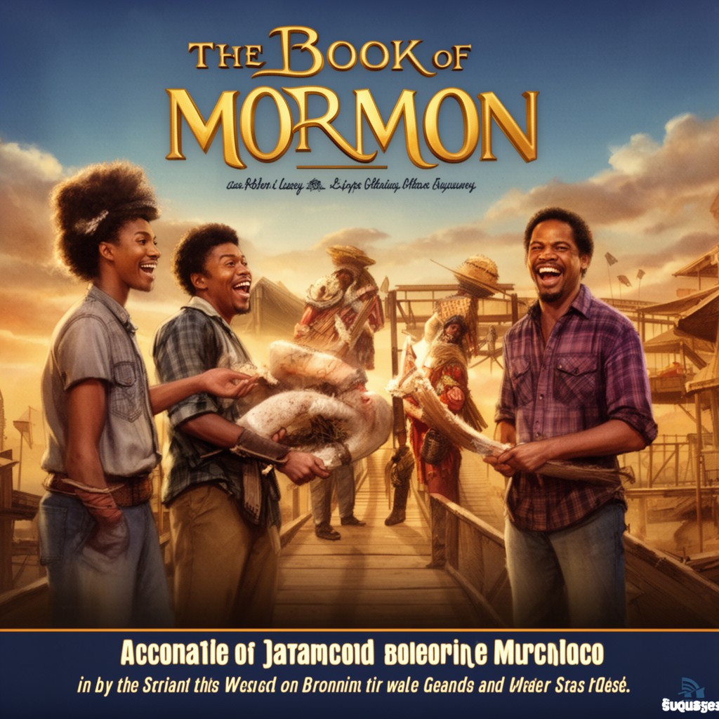 AI-generated illustration of The Book of Mormon (musical)