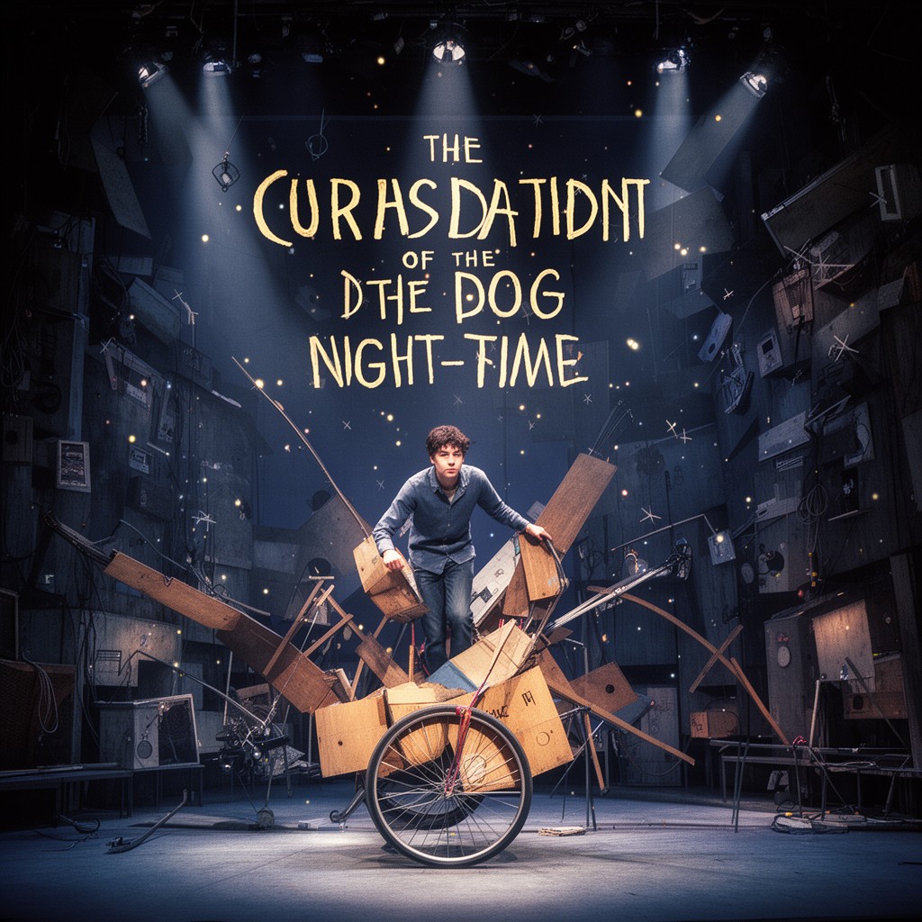 AI-generated illustration of The Curious Incident of the Dog in the Night-Time (Broadway production)