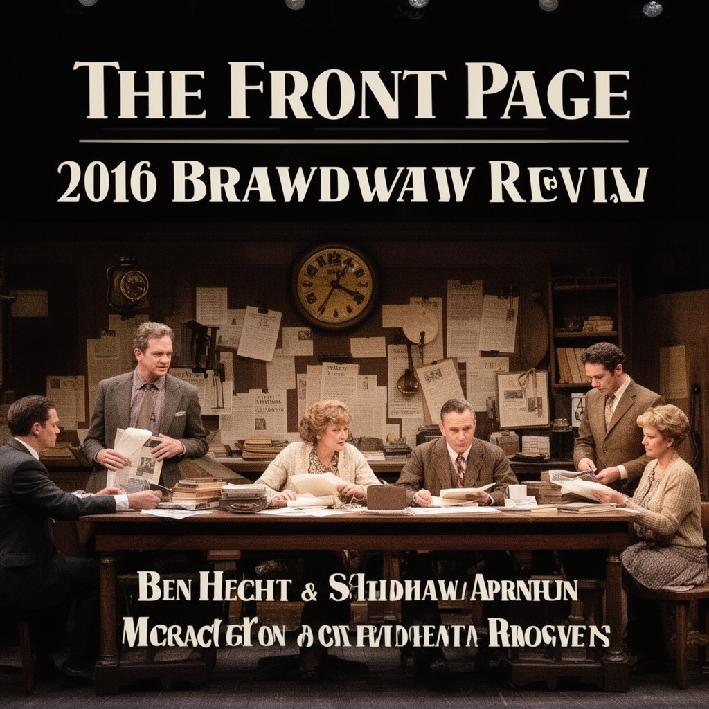 AI-generated illustration of The Front Page (2016 Broadway revival)