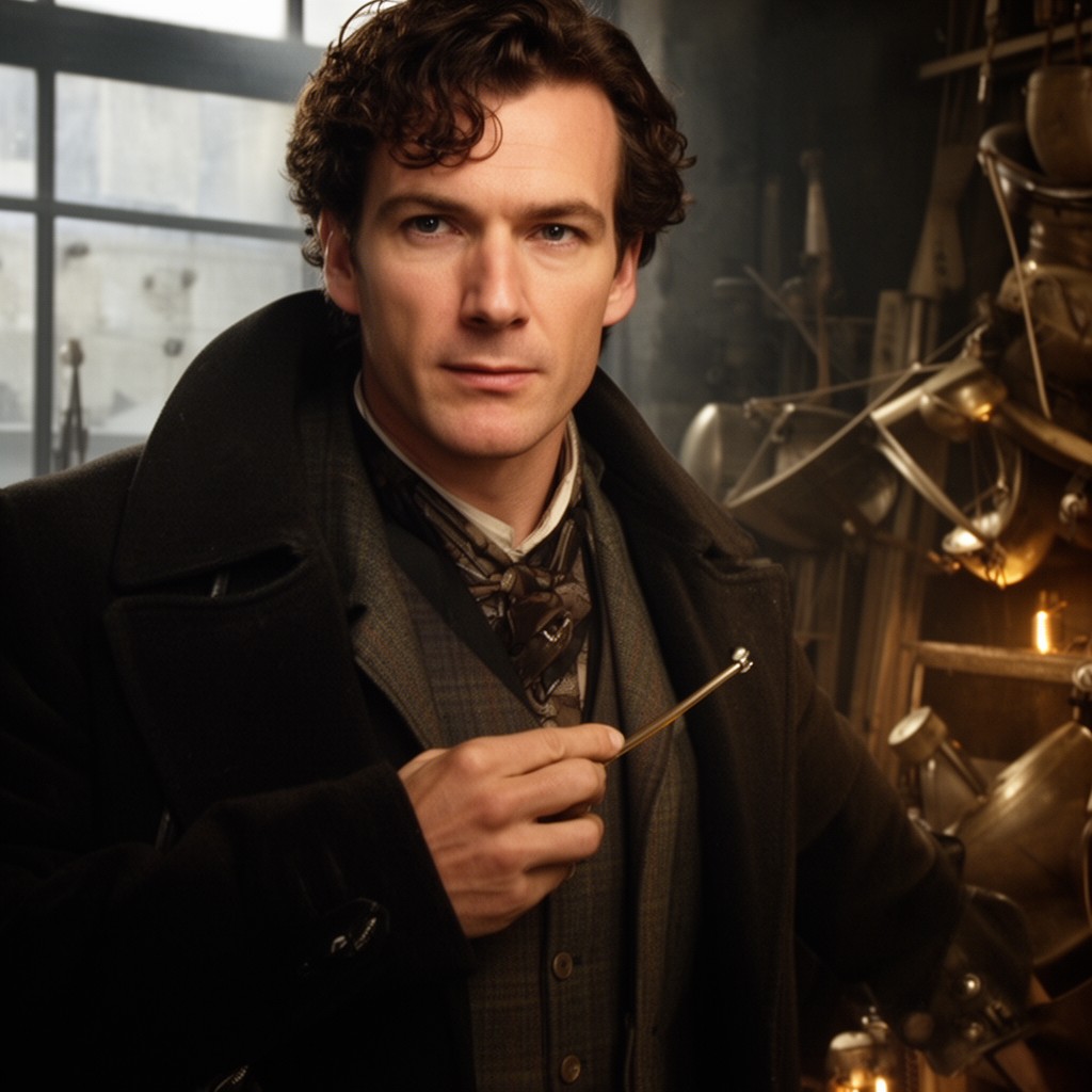 AI-generated illustration of Sherlock Holmes (2009 film) score