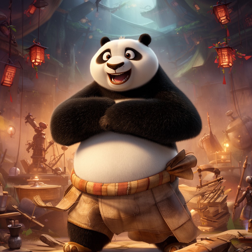 AI-generated illustration of Kung Fu Panda (2008 film) score