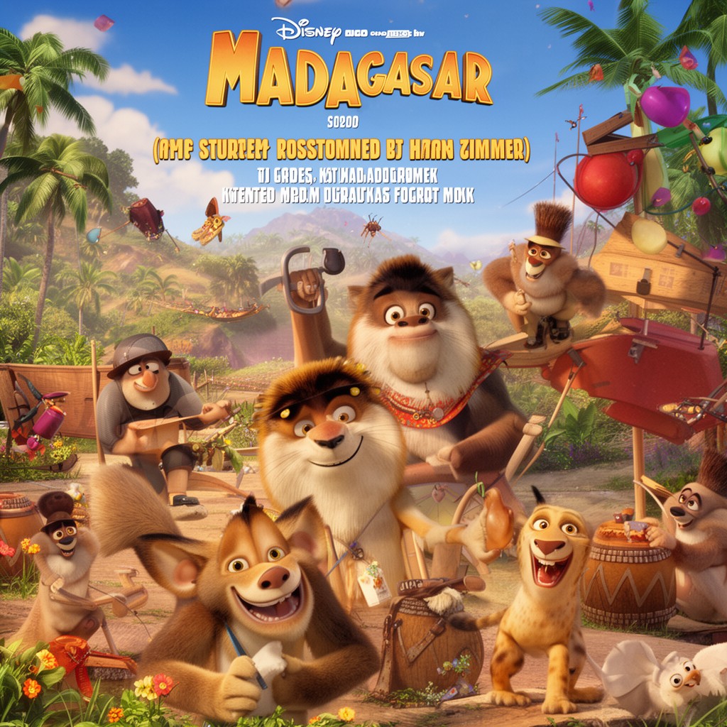 AI-generated illustration of Madagascar (2005 film) score