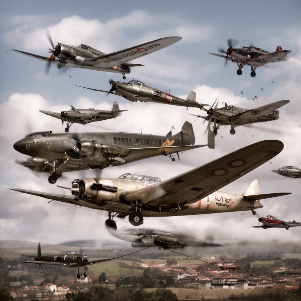 AI-generated illustration of Aviazione Legionaria